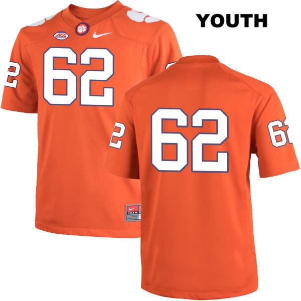 Youth Clemson Tigers #62 Cade Stewart Stitched Orange Authentic Nike No Name NCAA College Football Jersey SJG5646XR